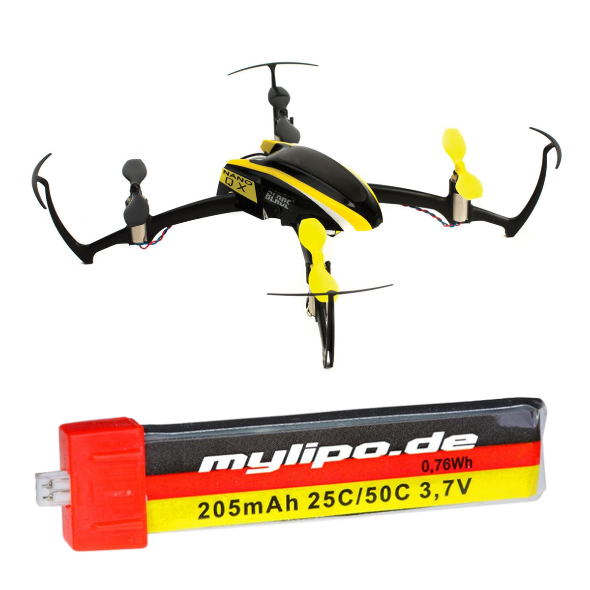 MMW DG Upgrade 205mAh High - Performance Battery for Blade Nano QX (BLH7600, BLH7680)