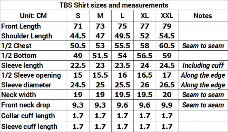 Hot Sale! TBS Brand T - Shirts B16 Available in a Variety of Sizes