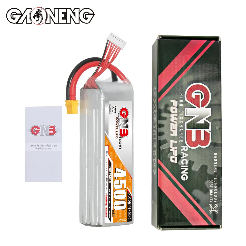 GAONENG GNB 6S 22.8V 4500mAh 70C High - Performance LiPo Battery with XT60 Connector [DG]