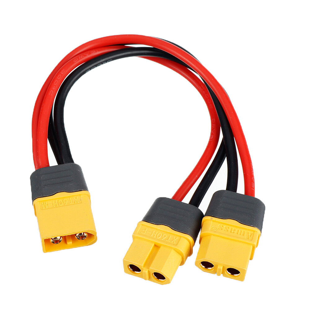 Hot Deal! Amass 150mm 16AWG XT60 1 Male to 2 Females Parallel Charging Cable