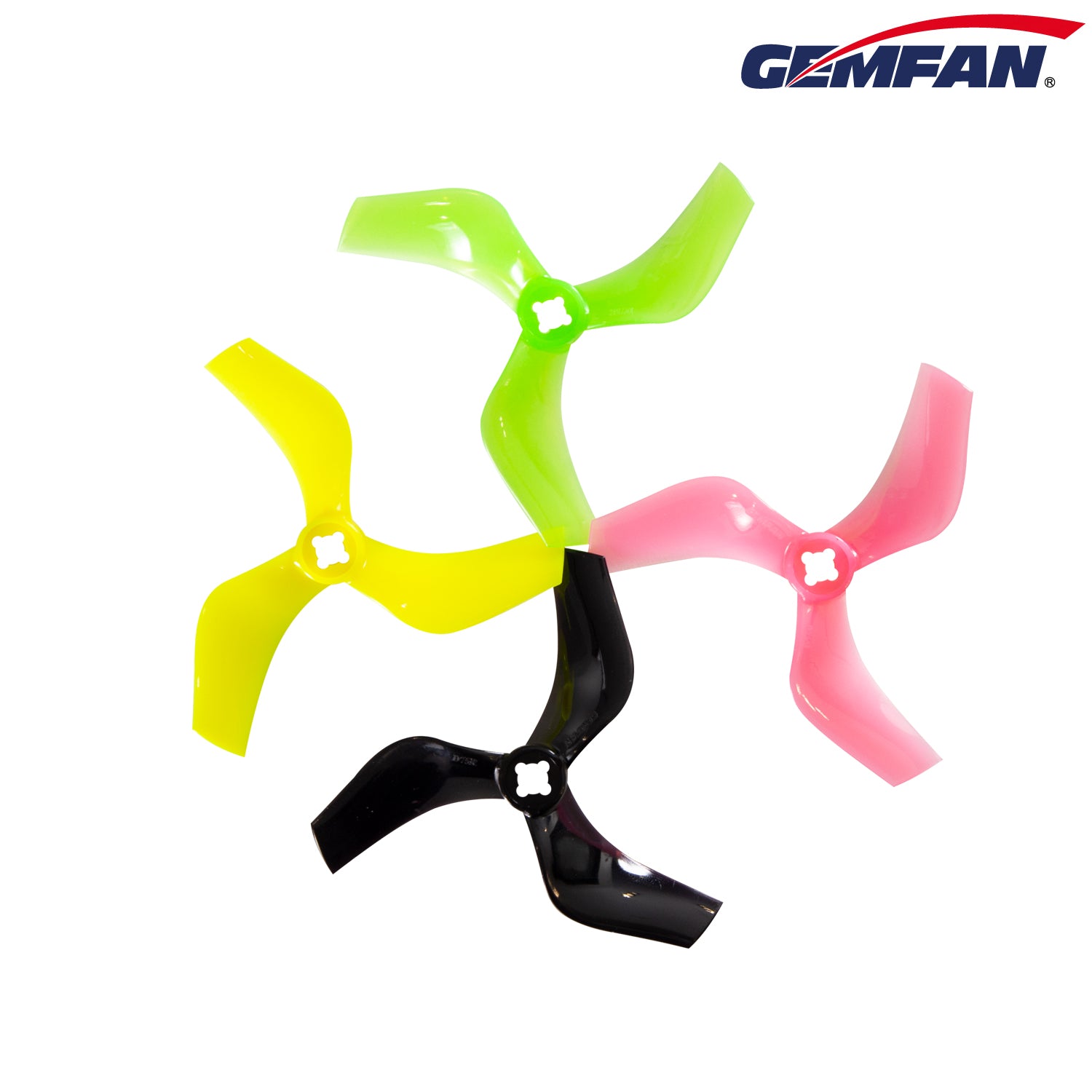 Gemfan D75 75mm 3-Blade Ducted Propellers with M5 Adapters - 1.5mm Shaft (2CW + 2CCW) - Great for Racing