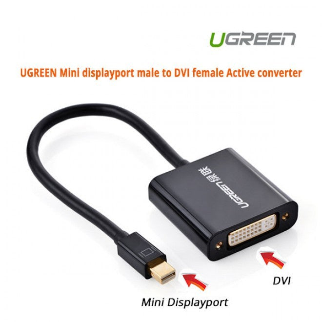 Hot Deal! UGREEN Mini DisplayPort Male to DVI Female Active Converter for PC