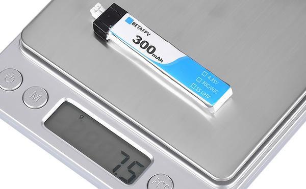 Hot Deal! BetaFPV 1S 30C 300mAh HV Lipo Battery with JST - PH2.0 Connector (Single Piece)