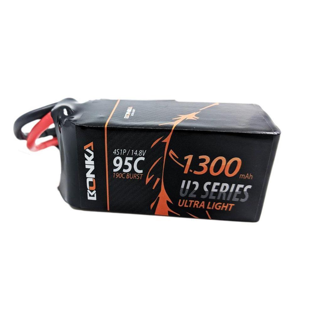 Bonka 1300mAh 95c 4S XT60 LiPo Battery - Ideal for Mini Quads, Great Reliability!