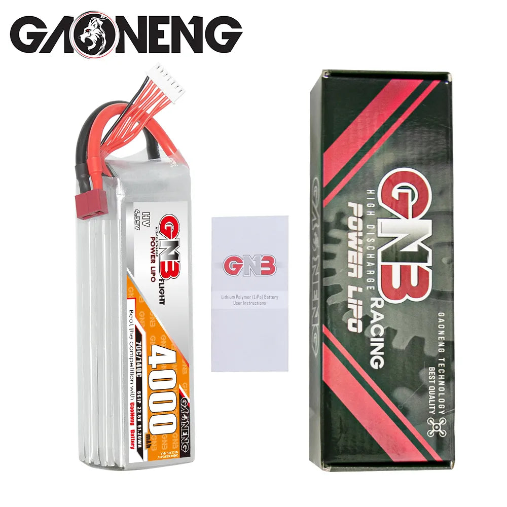 Hot Sale GAONENG GNB 6S 22.8V 4000mAh 70C High - Performance LiPo Battery with T - PLUG