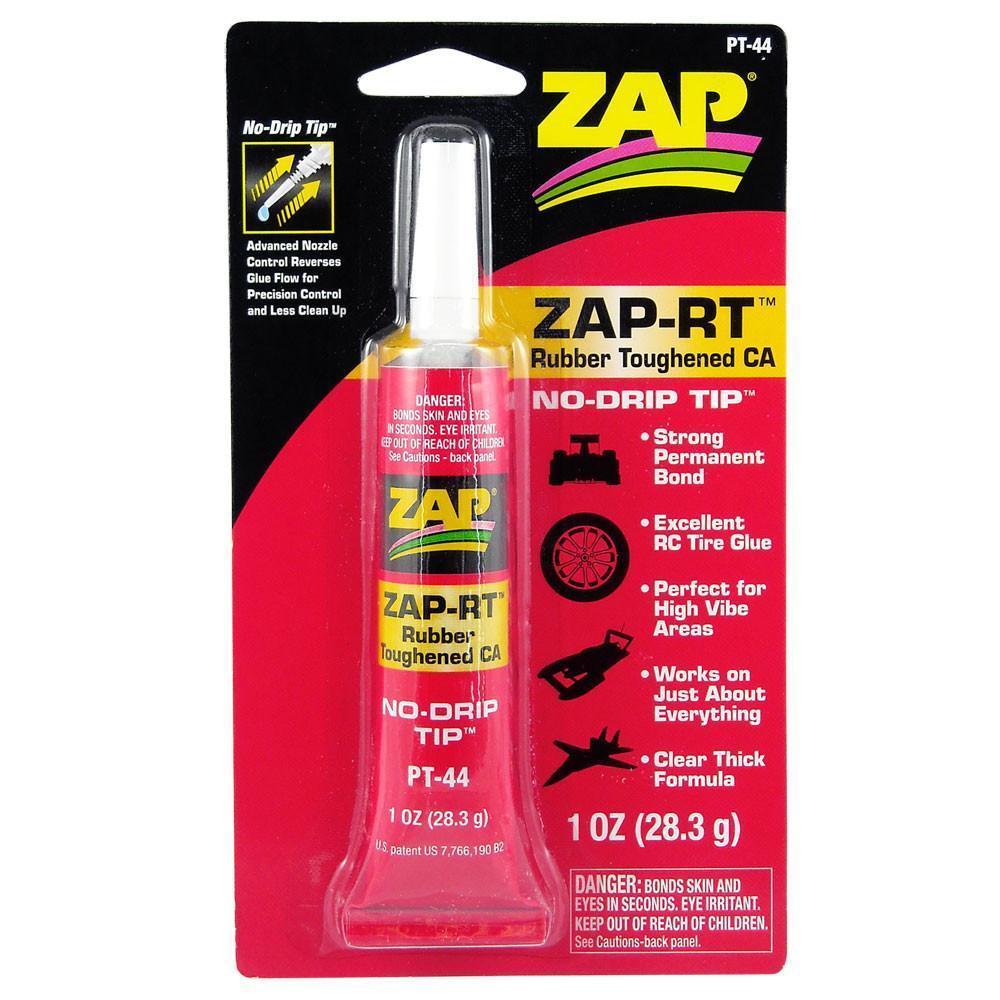 ZAP PT44 Clear Thick 1 oz Rubber Toughened Cyanoacrylate Glue - Ideal for Multiple Bonding Needs