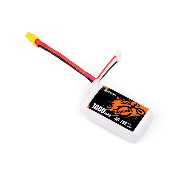 BetaFPV 1000mAh 4S 75C XT60 LiPo Battery (1pc) for FPV Quadcopter