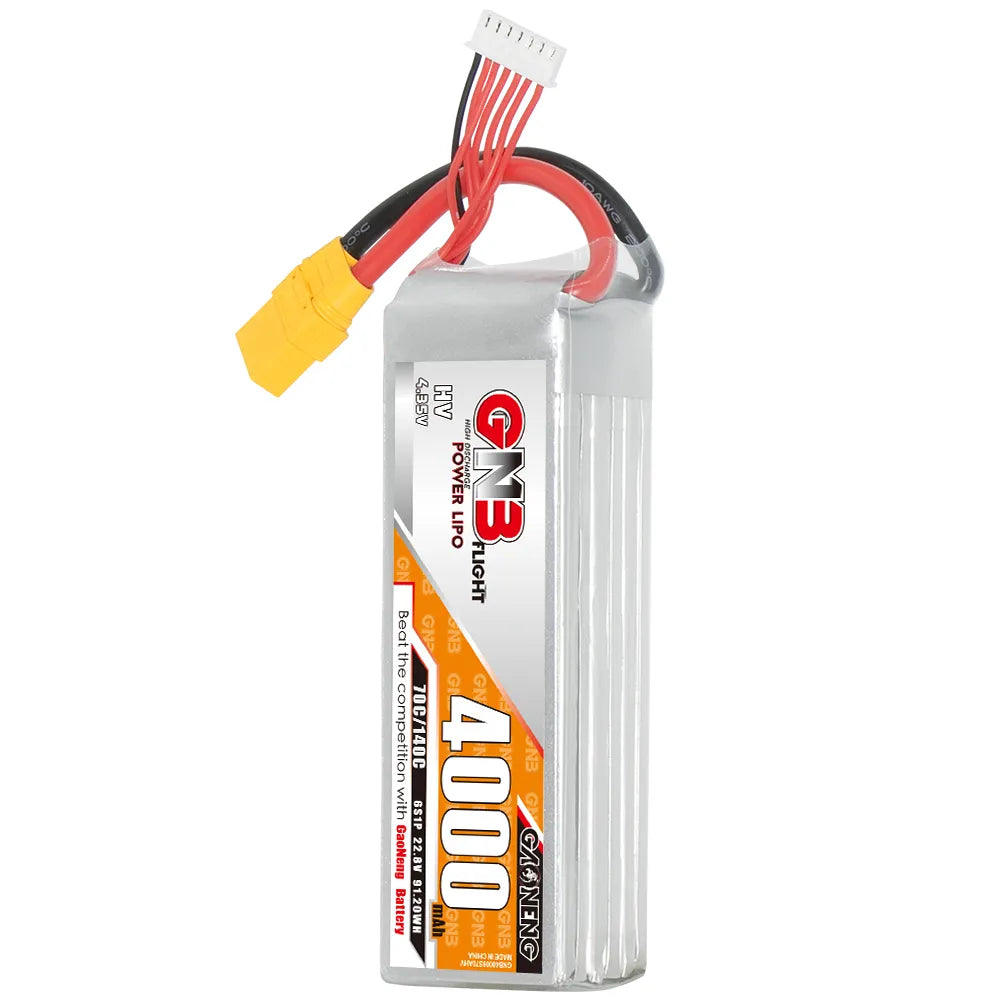 GAONENG GNB High-Voltage 6S 22.8V 4000mAh 70C LiPo Battery with XT90 Connector [DG]