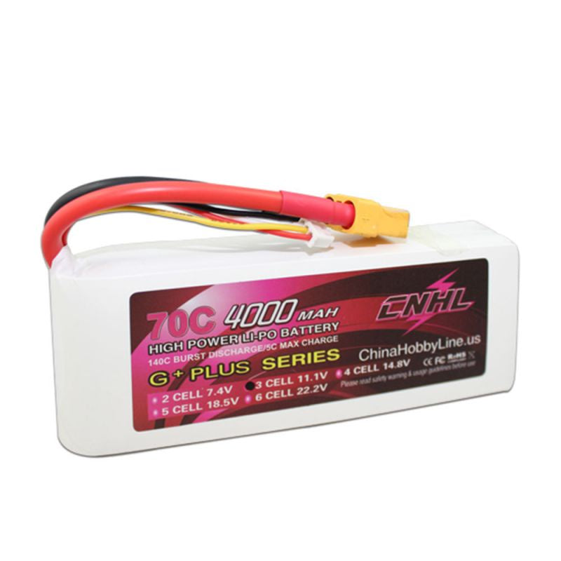 Hot Sale! CNHL 4000mAh 11.1V 3S 70C Lipo RC Battery with XT90 Connector