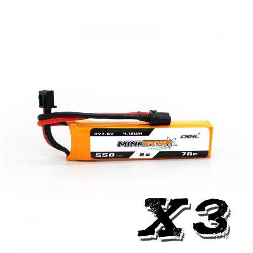 Special Offer! ChinaHobbyLine CNHL Ministar 550mAh 7.6V 2S 70C HV Lipo Batteries (3-Pack) with XT30 Connector