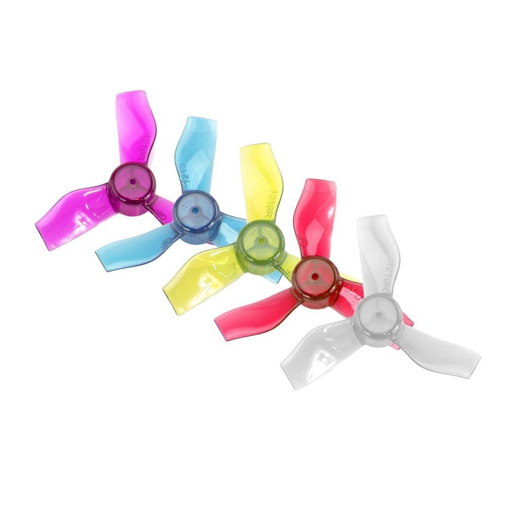 Gemfan 1.2x1.9 3-Blade Micro Whoop Propellers 1mm Shaft (4CW + 4CCW) for Racing