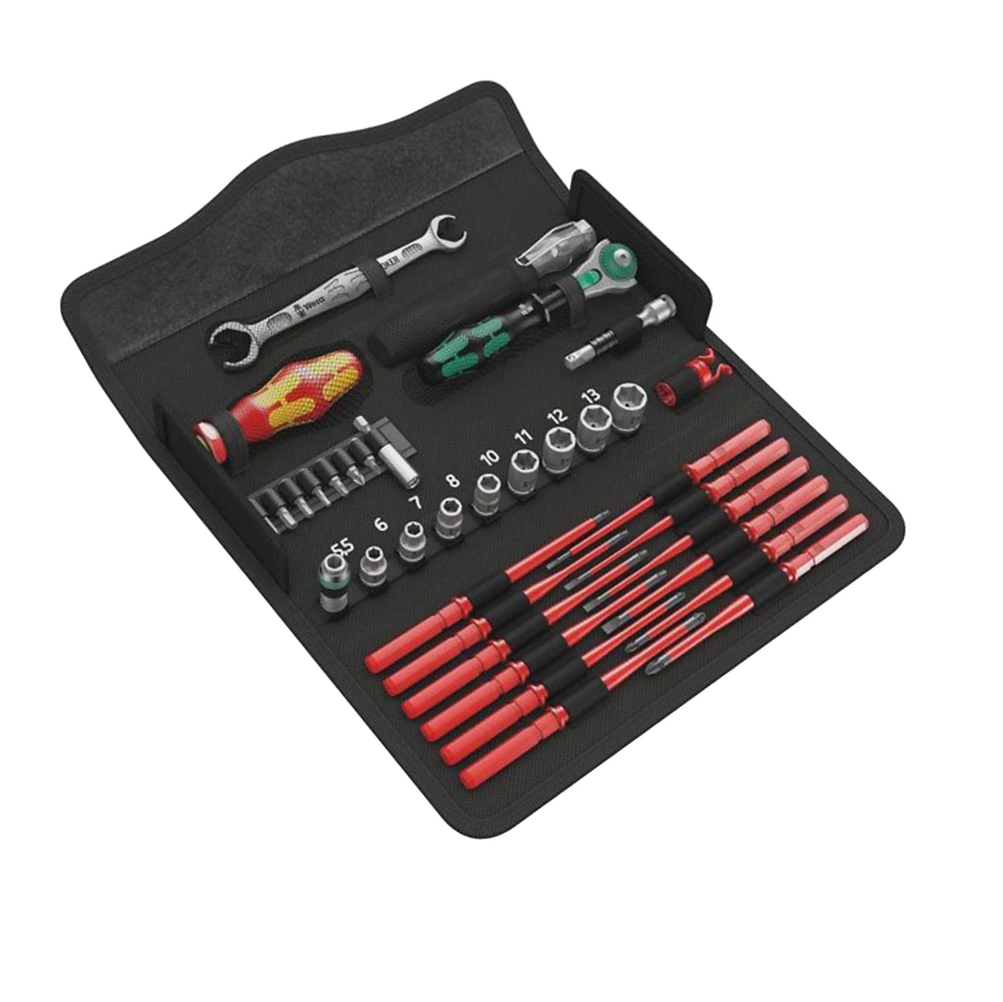 WERA Kraftform Kompakt W 1 35-Piece Maintenance Tool Set - Ideal for Indoor & Outdoor Jobs