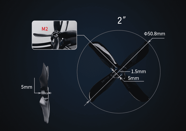 Hot Sale! DAL Prop Cyclone Q2035C 2 - Inch 4 - Blade PRO Propellers Set (8 CW + 8 CCW)