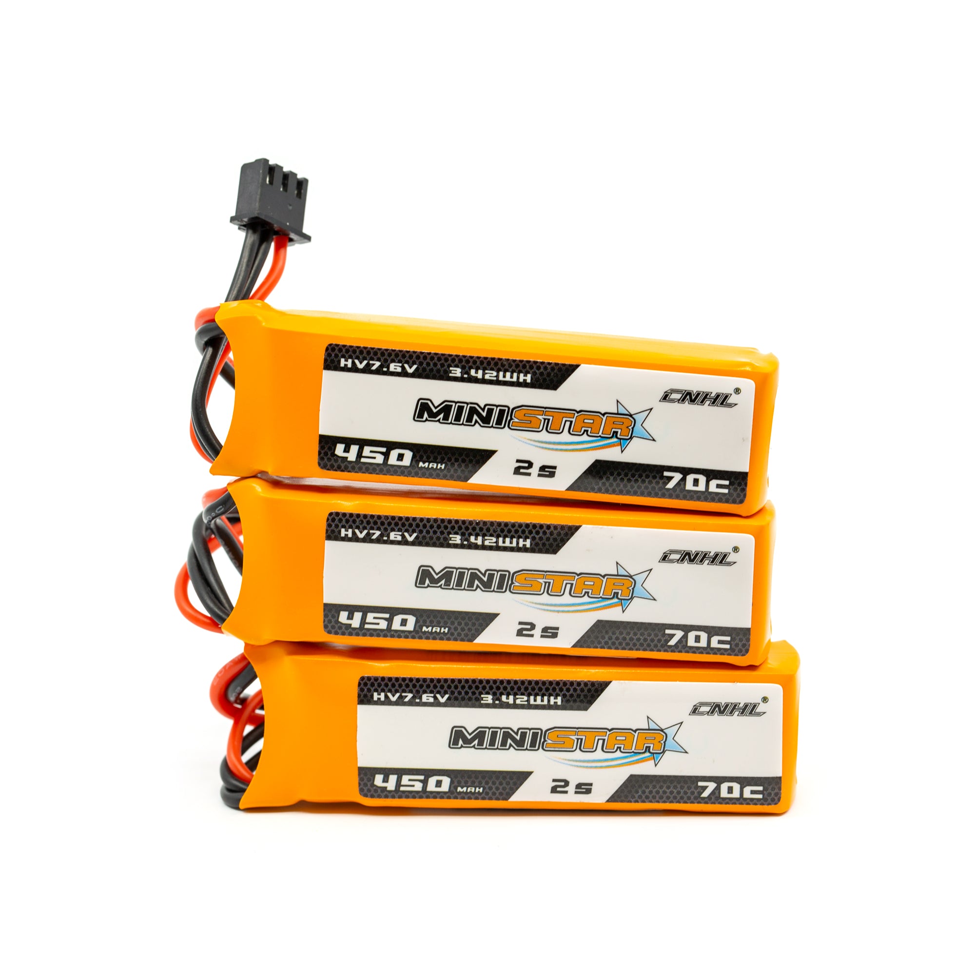 Chinahobbyline CNHL Ministar 450mAh 2S 70C Lipo Battery Pack of 3 - Great Value!