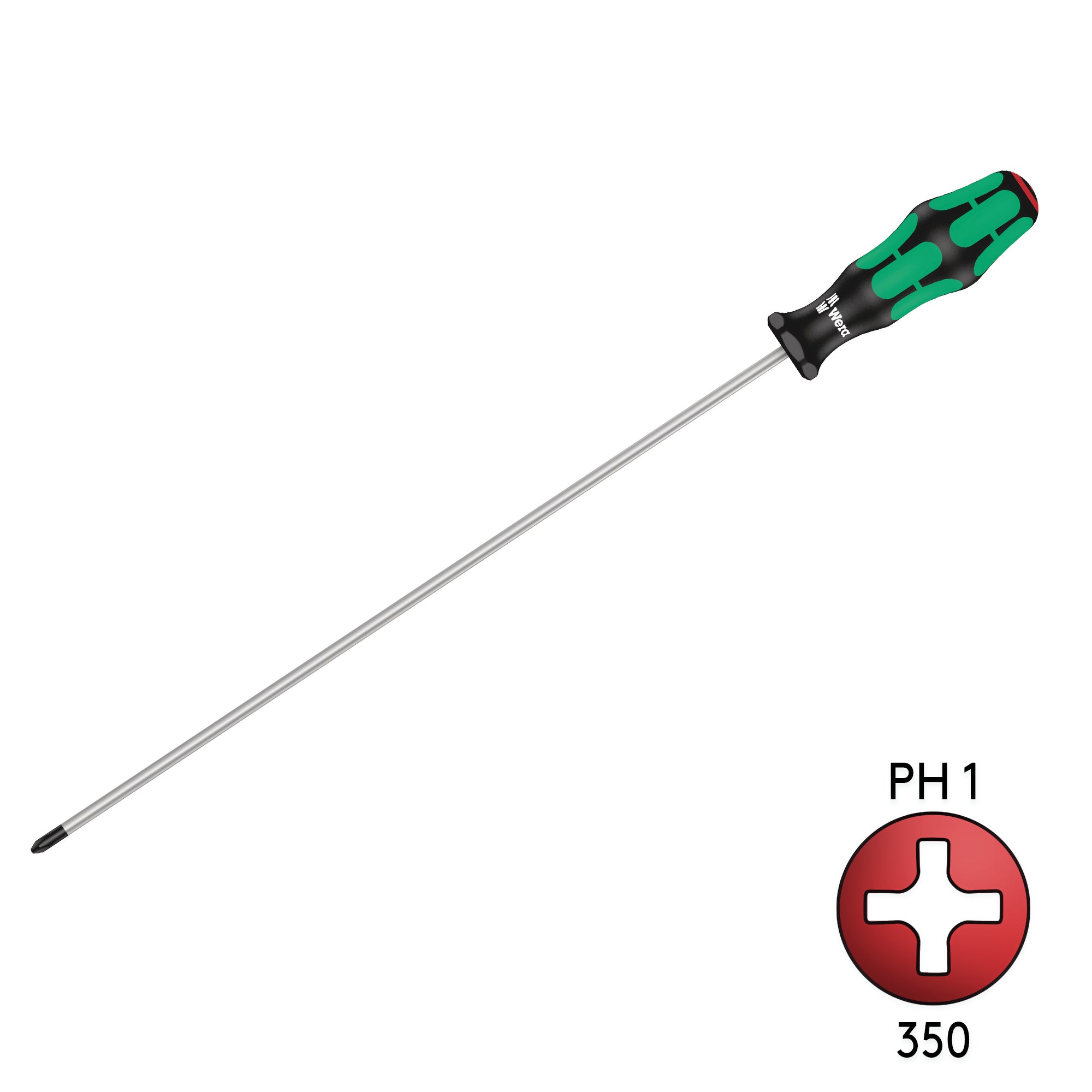 Wera 350 PH 1 300mm Extra Long Phillips Screw Driver