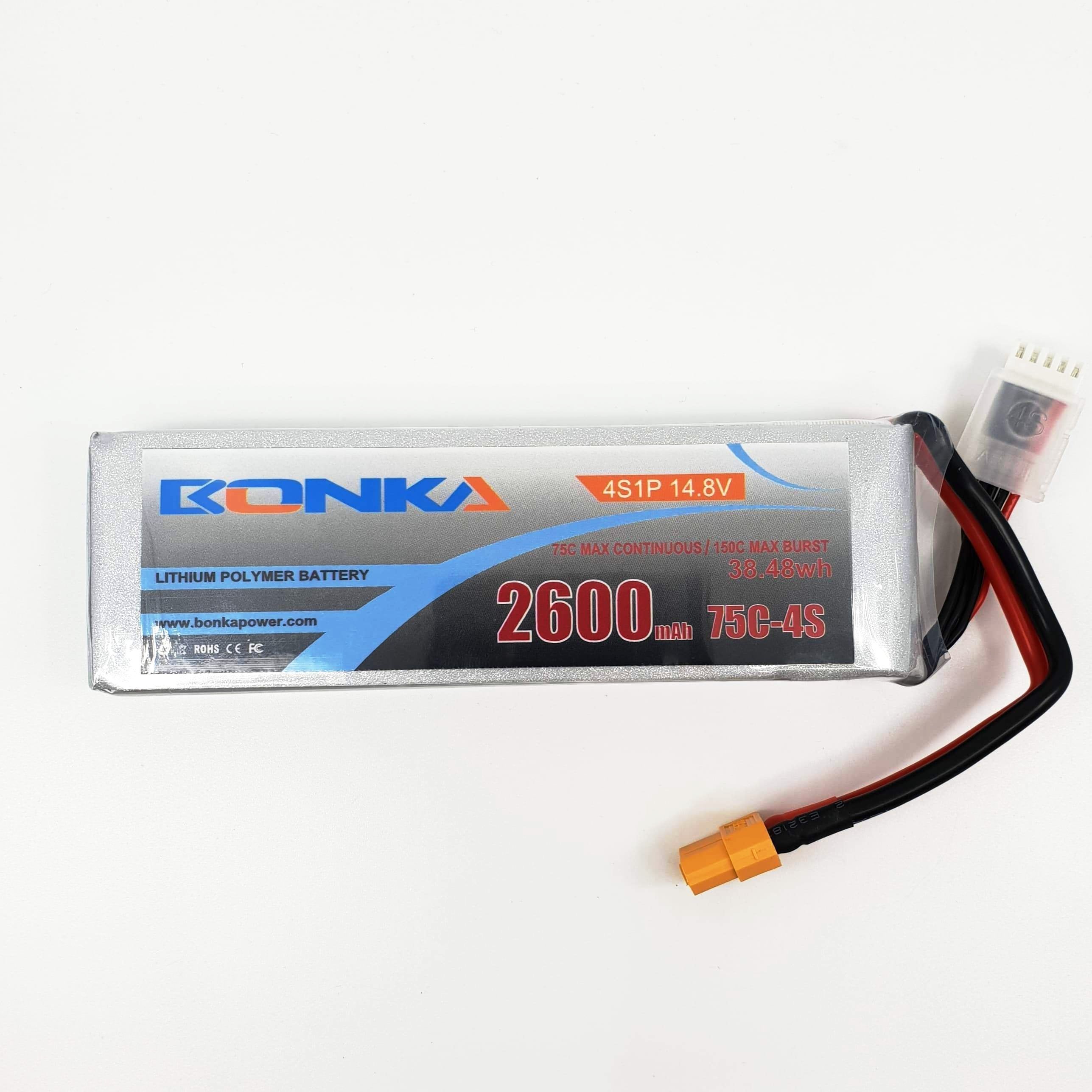 Bonka 2600mAh 4S 75C XT60 Lipo Battery - Great Deal [DG]