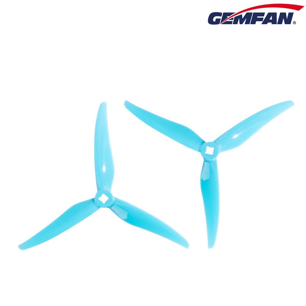 Gemfan Hurricane Tri-Blade SL 5125 5.1 Propellers w/M5 Adapters - 2.0mm Shaft (2CW + 2CCW) - Hot Deal