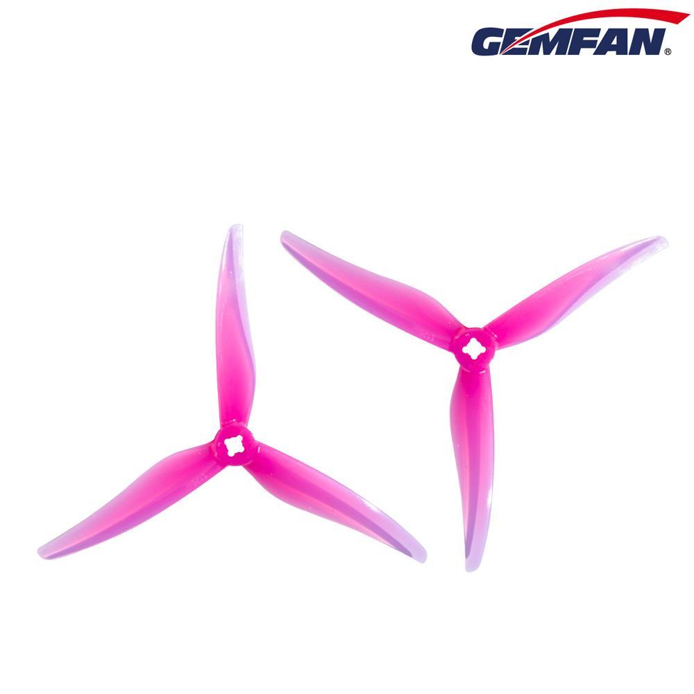 Gemfan Hurricane Tri-Blade SL 5125 5.1 Propellers w/M5 Adapters - 2.0mm Shaft (2CW + 2CCW) - Hot Deal
