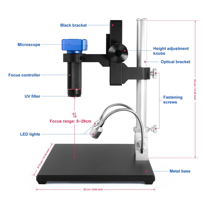 Andonstar AD1605 4K HDMI FHD Digital Microscope Set - Ideal for PCB, SMD, CPU Soldering and Watch Repair