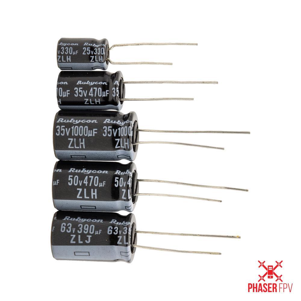 Rubycon ZLH Capacitor: 12.5x20mm, 50V/470uF, Low ESR