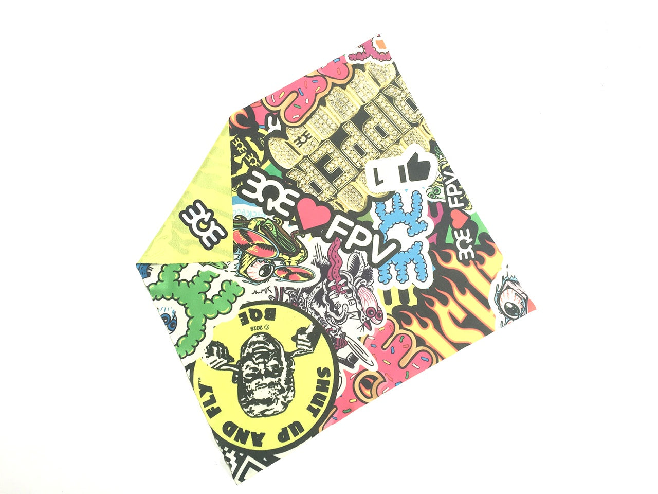 BQE Stickerbomb Soft Microfiber 8×8″ Double - Side Printed Lens Cloth