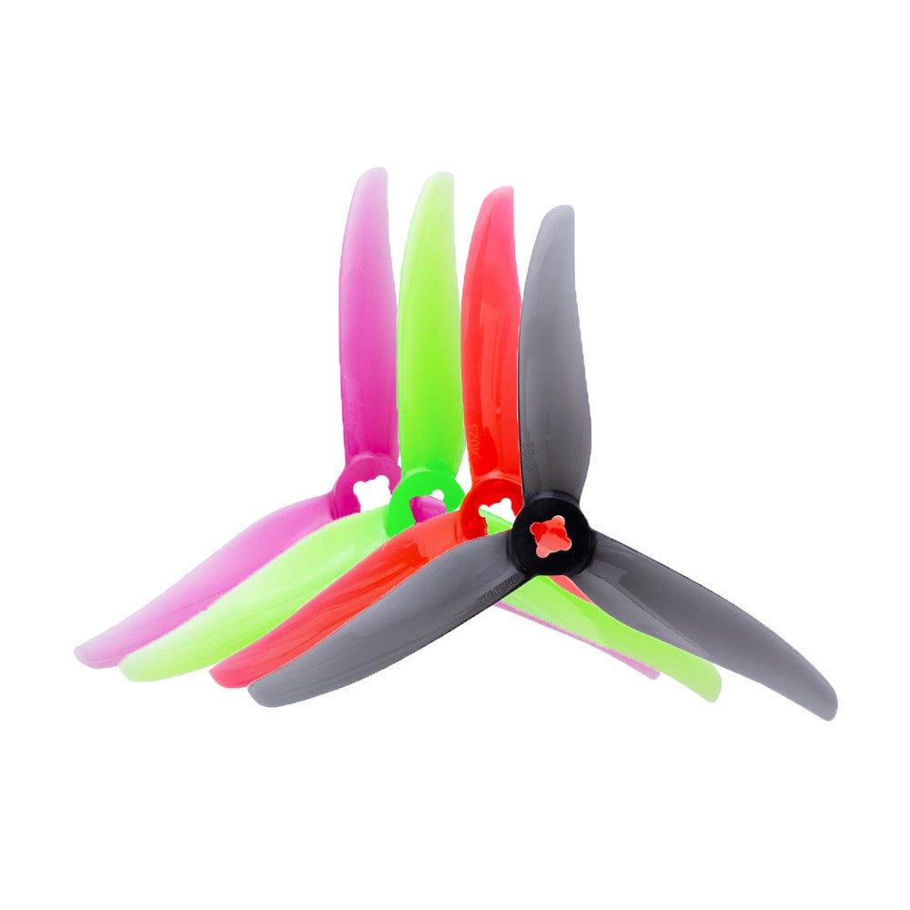 Gemfan Hurricane 4023 3-Blade Durable Propellers with M5 Adapters (2CW + 2CCW, 1.5mm Shaft) - Great Value!