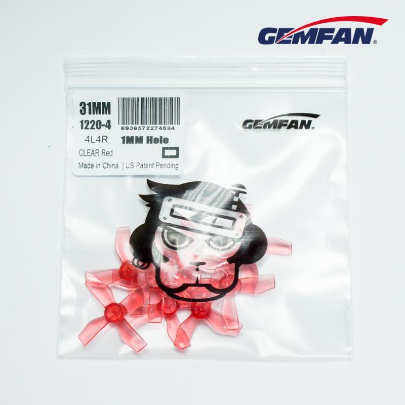 Gemfan 1220-4 31mm 1.2 4-Blade Racing Whoop Propellers with 1mm Shaft (4CW + 4CCW) - Great for Micro Drones