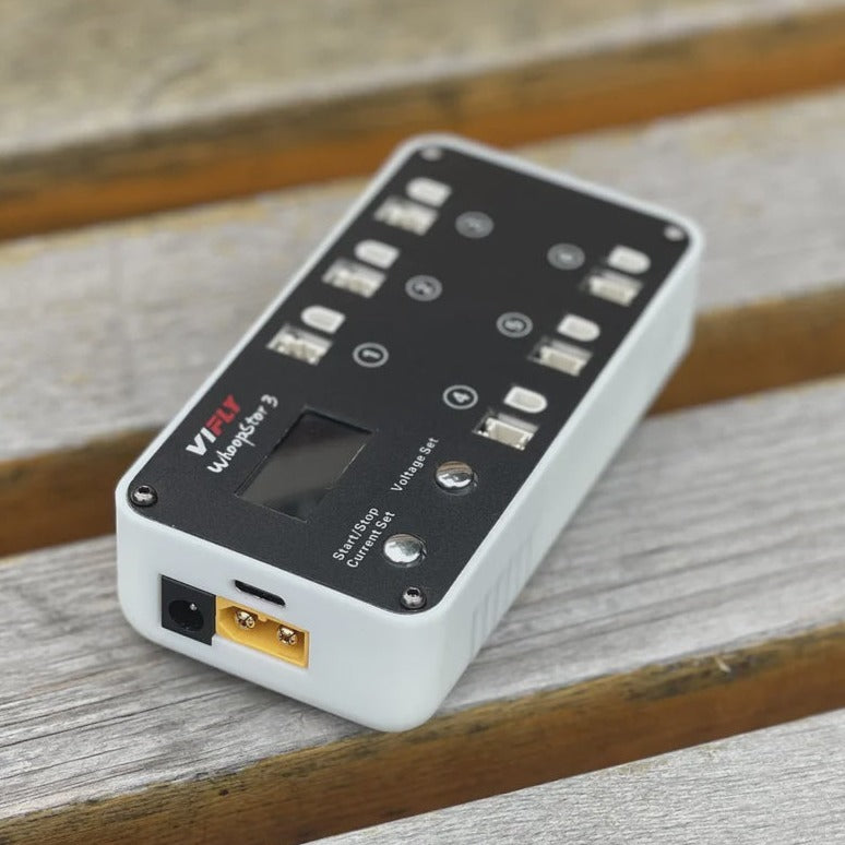 VIFLY WhoopStor V3 40W 1S Lipo Charger with BT2/A30/PH2 Connector, Fast Charge