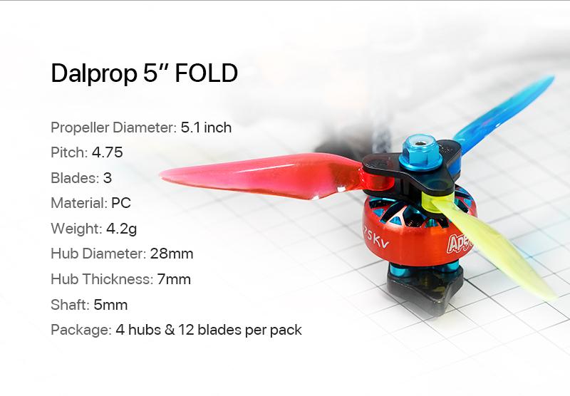 Hot Sale! Dal Prop Fold F5 5147 Folding Drone Propellers (2CW+2CCW)