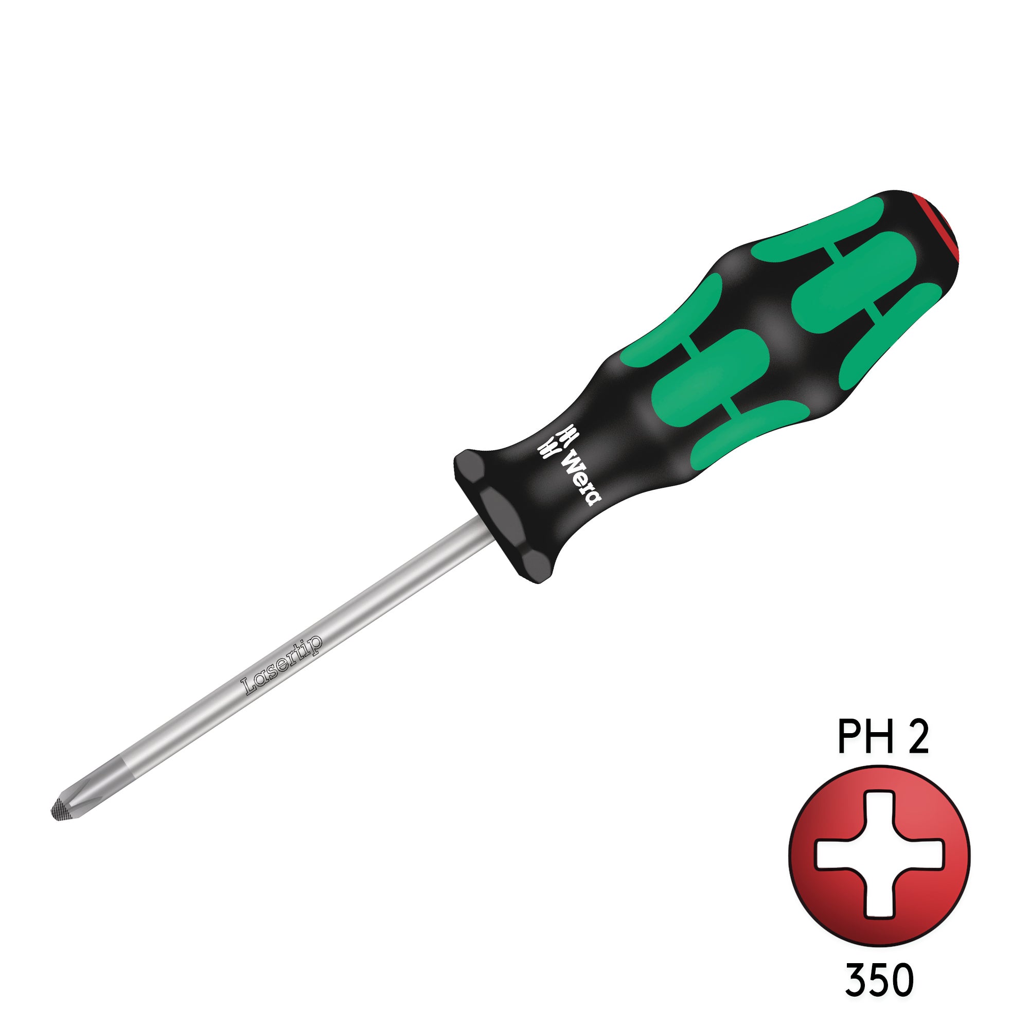 Get 10% Off! Wera 350 PH 2 100mm Phillips Screwdriver with Laser Tip