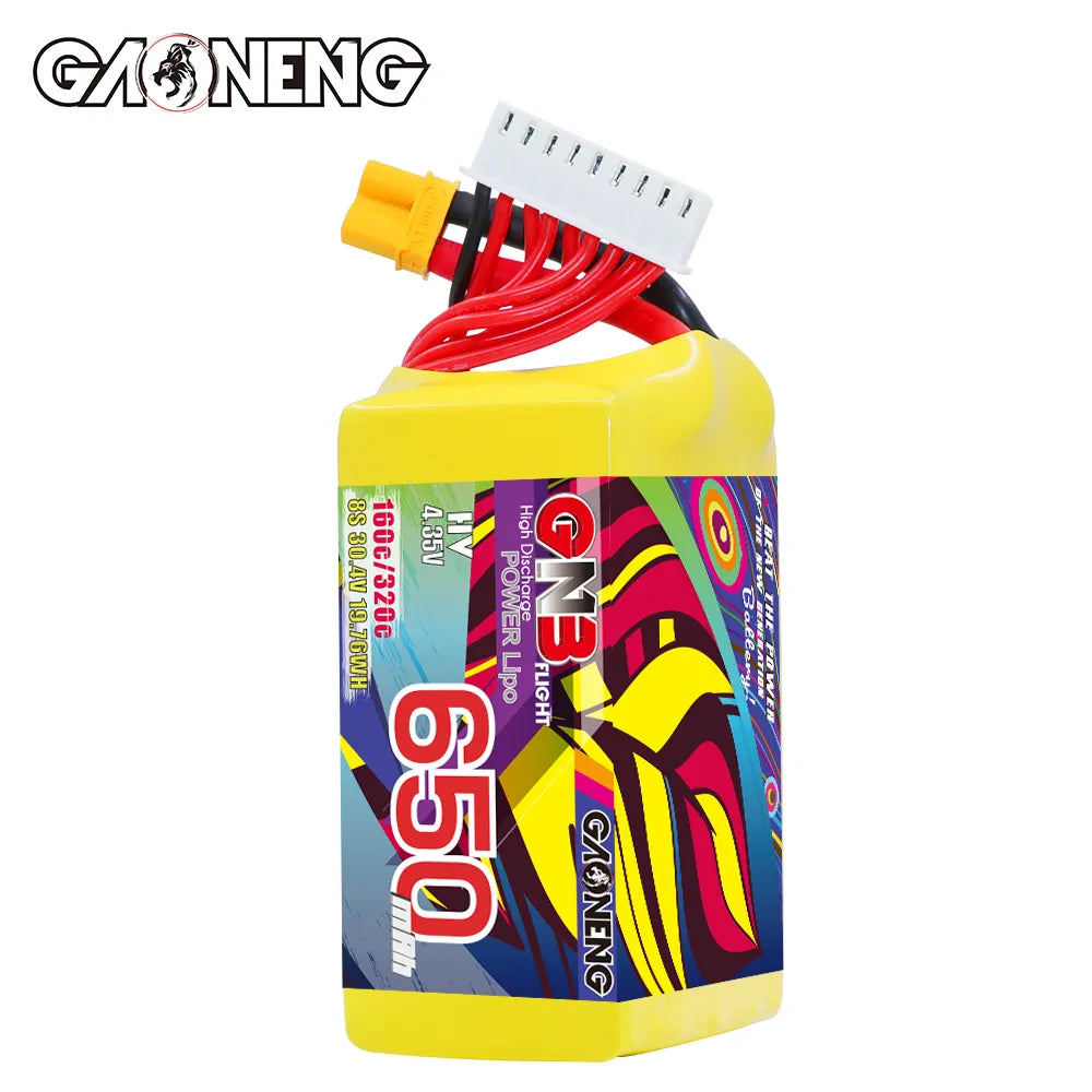 GAONENG High - Performance 8S 30.4V 650mAh 160C LiHV LiPo Battery with XT30 Connector