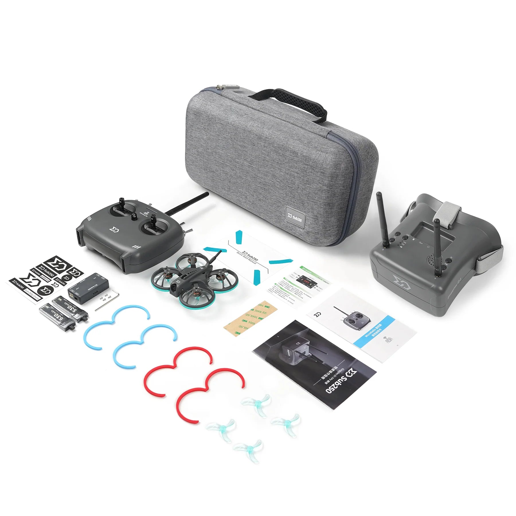 Hot Deal! Sub250 Whoopfly16 RTF Combo Kit Mode 2 with A30 Connector for FPV Beginners