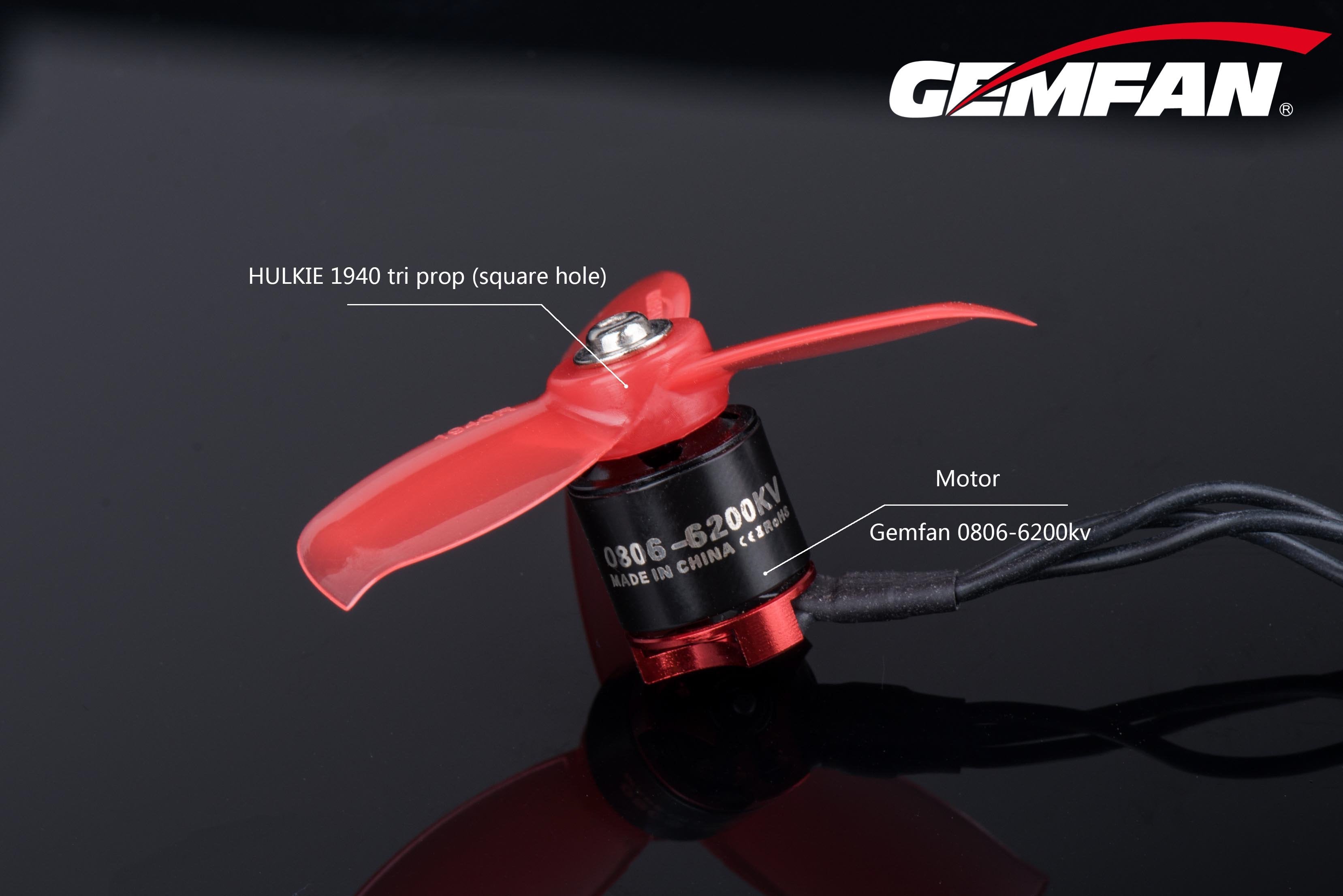 Gemfan Hulkie 1940 3-Hole Durable Tri-Blade Propellers Set (4CW + 4CCW)