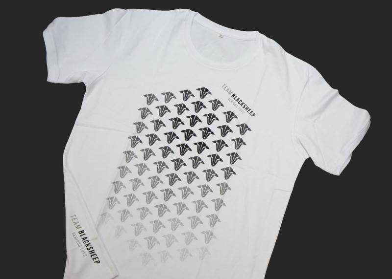 Hot Sale! TBS Team Black Sheep White Gradient Cotton T-Shirt for Pilots