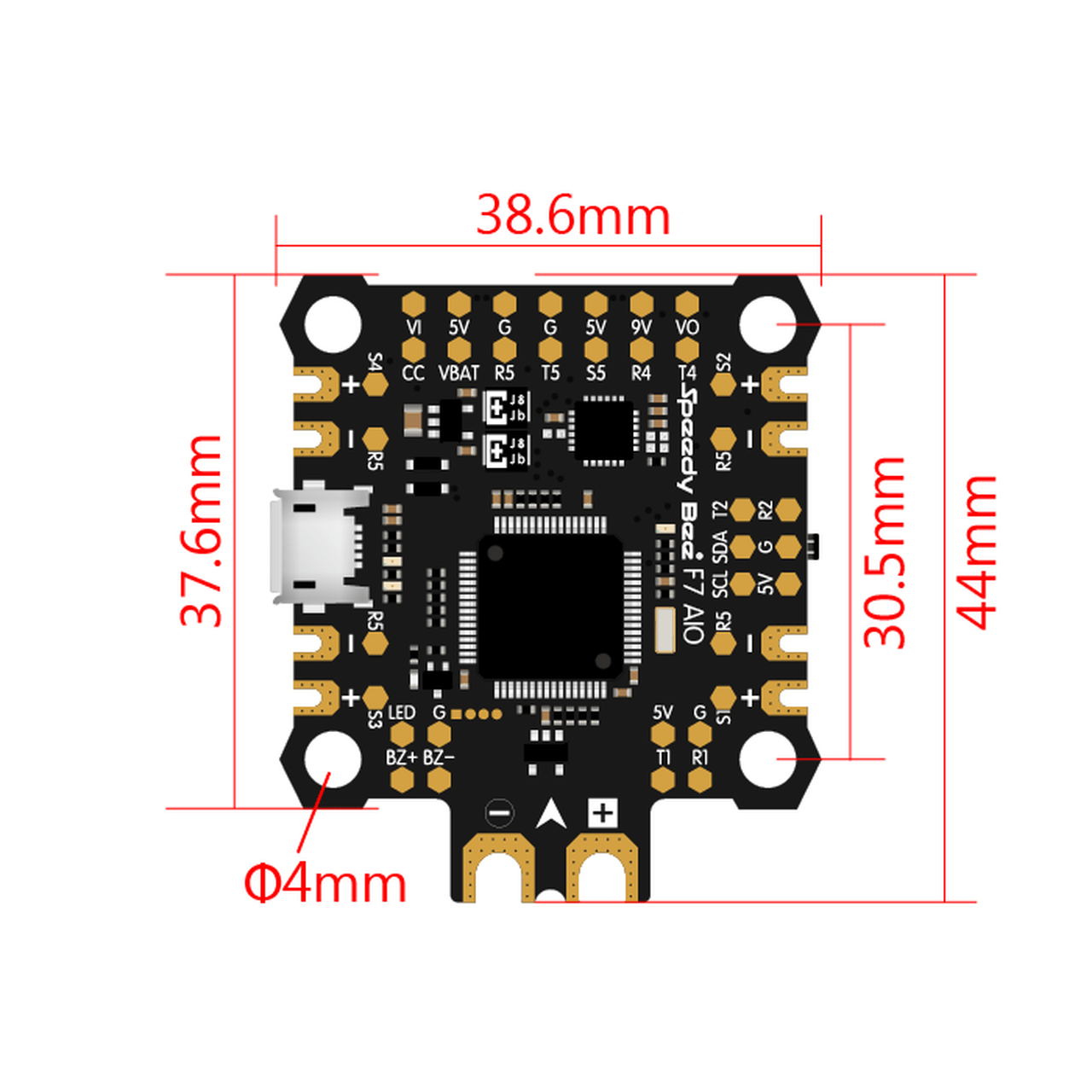 Runcam Speedy Bee F7 AIO Flight Controller - New Layout, New Features, Ideal for Drone Enthusiasts
