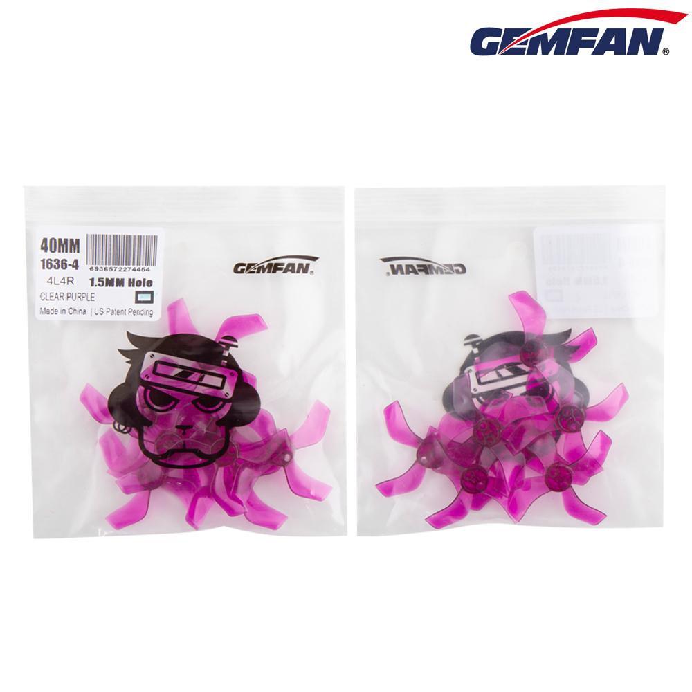 Gemfan 1.6 Inch 4-Blade Whoop Propeller with 1.5mm Shaft T-Mount (4CW + 4CCW)