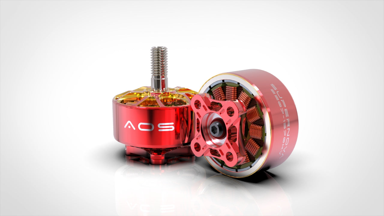 Hot Deal! RCINPOWER AOS Supernova 2207 1570KV 8S FPV Drone Motor in Red