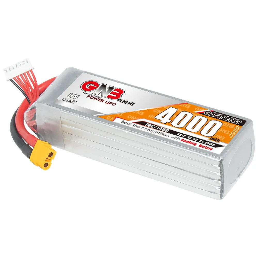 Hot Sale GAONENG GNB 6S 22.8V 4000mAh 70C LiPo RC Battery with XT60 Connector