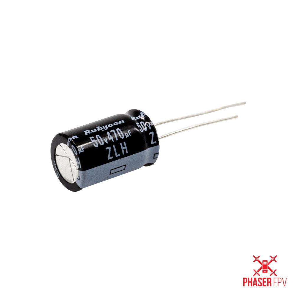 Rubycon ZLH Capacitor: 12.5x20mm, 50V/470uF, Low ESR
