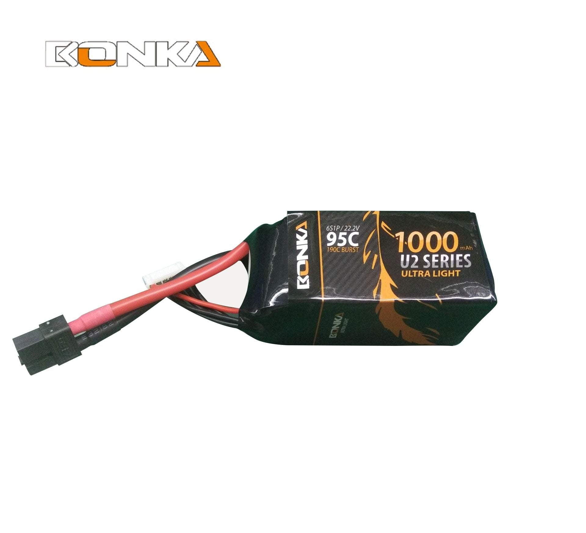 Bonka 1000mAh 95c 6S XT60 Lipo Battery - Ideal for Mini Quads [DG]