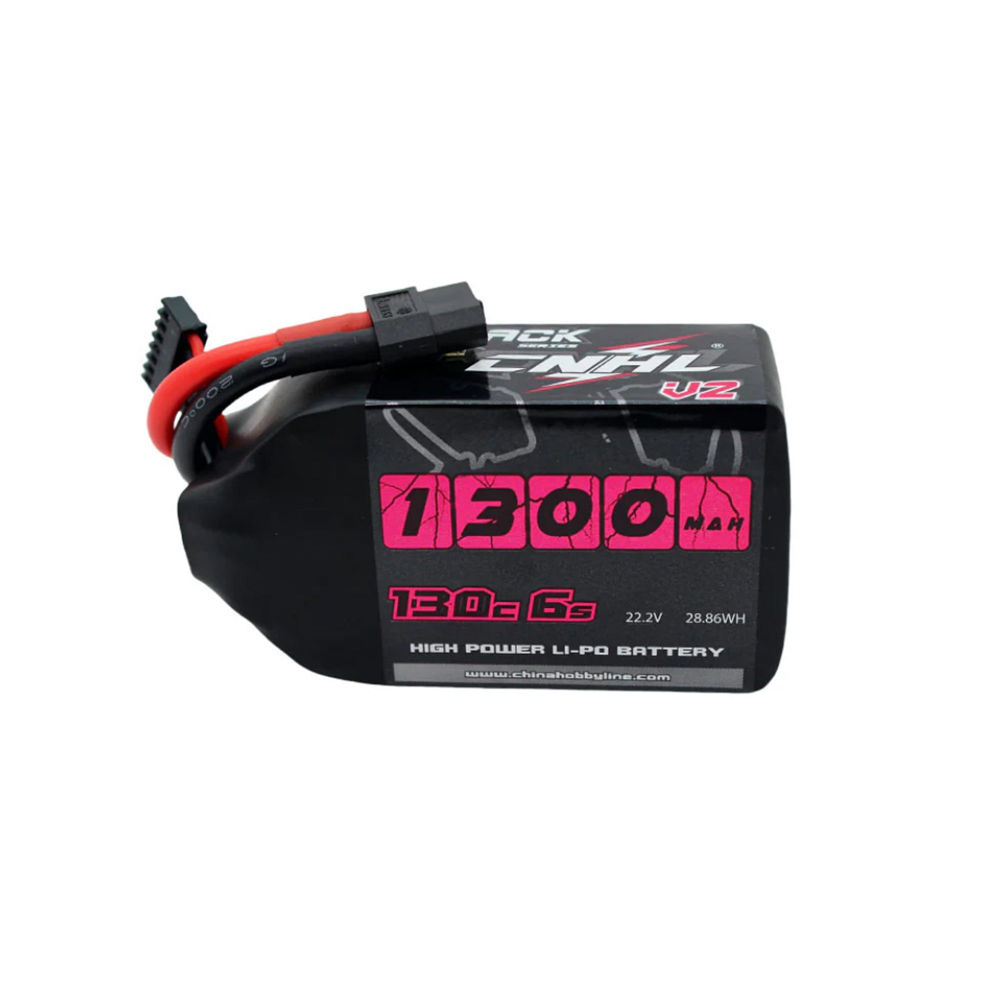 Hot Sale! CNHL Black Series V2.0 1300mAh 22.2V 6S 130C RC Lipo Battery with XT60