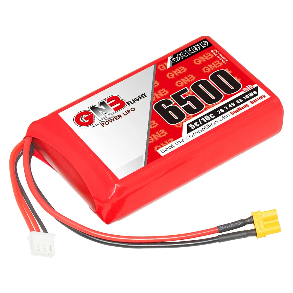 GAONENG GNB 6500mAh 2S 7.4V 5C LiPo Battery with XT30 Connector for Boxer/TX16S