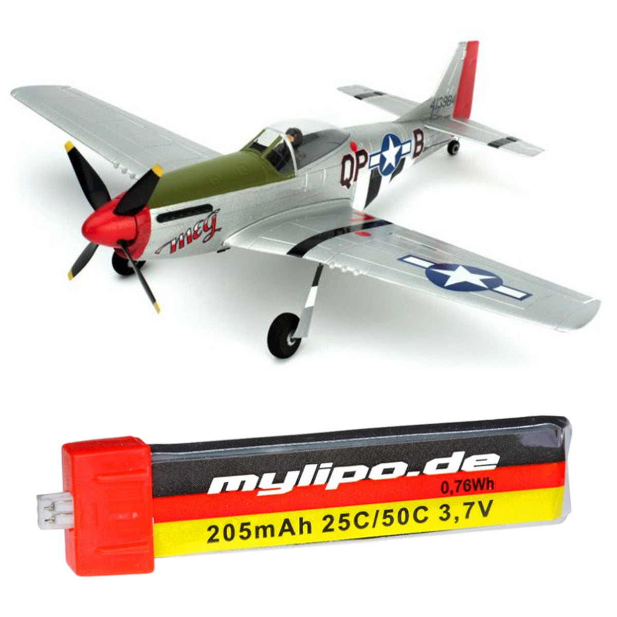 MMW [DG] 205mAh Ultra-Micro Upgrade Battery for P-51D Mustang (PKZU2400, PKZU2480)