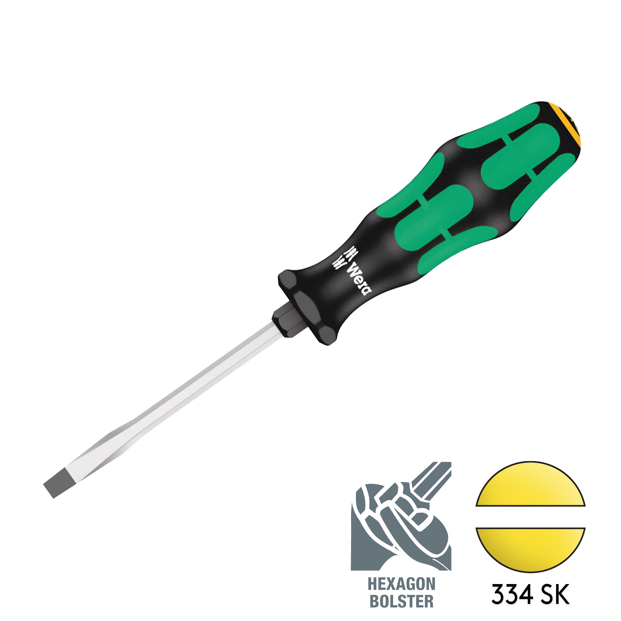 Wera 334 SK Slotted Flat Head Screwdriver (Hex Bolster Edition) - Get Yours Now!