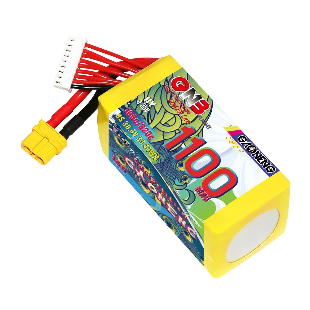 GAONENG High - Performance 8S 30.4V 1100mAh 160C XT60 LiPo Graphene Battery