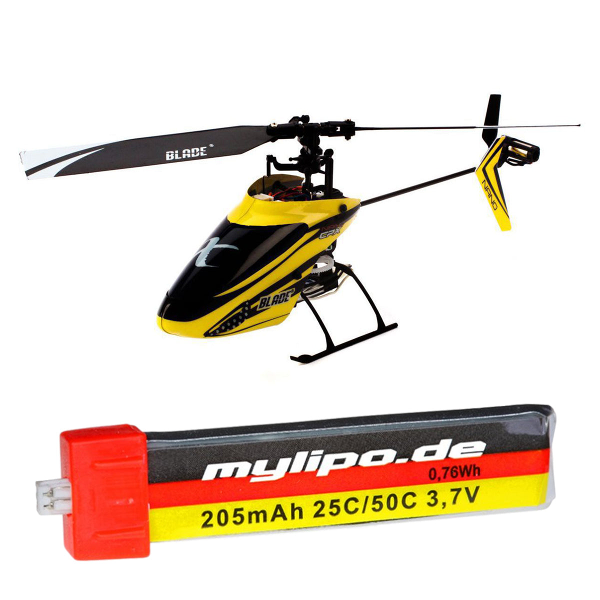 MMW [DG] 205mAh High - Performance Upgrade Battery for Blade Nano CP X (BLH3380, BLH3300)