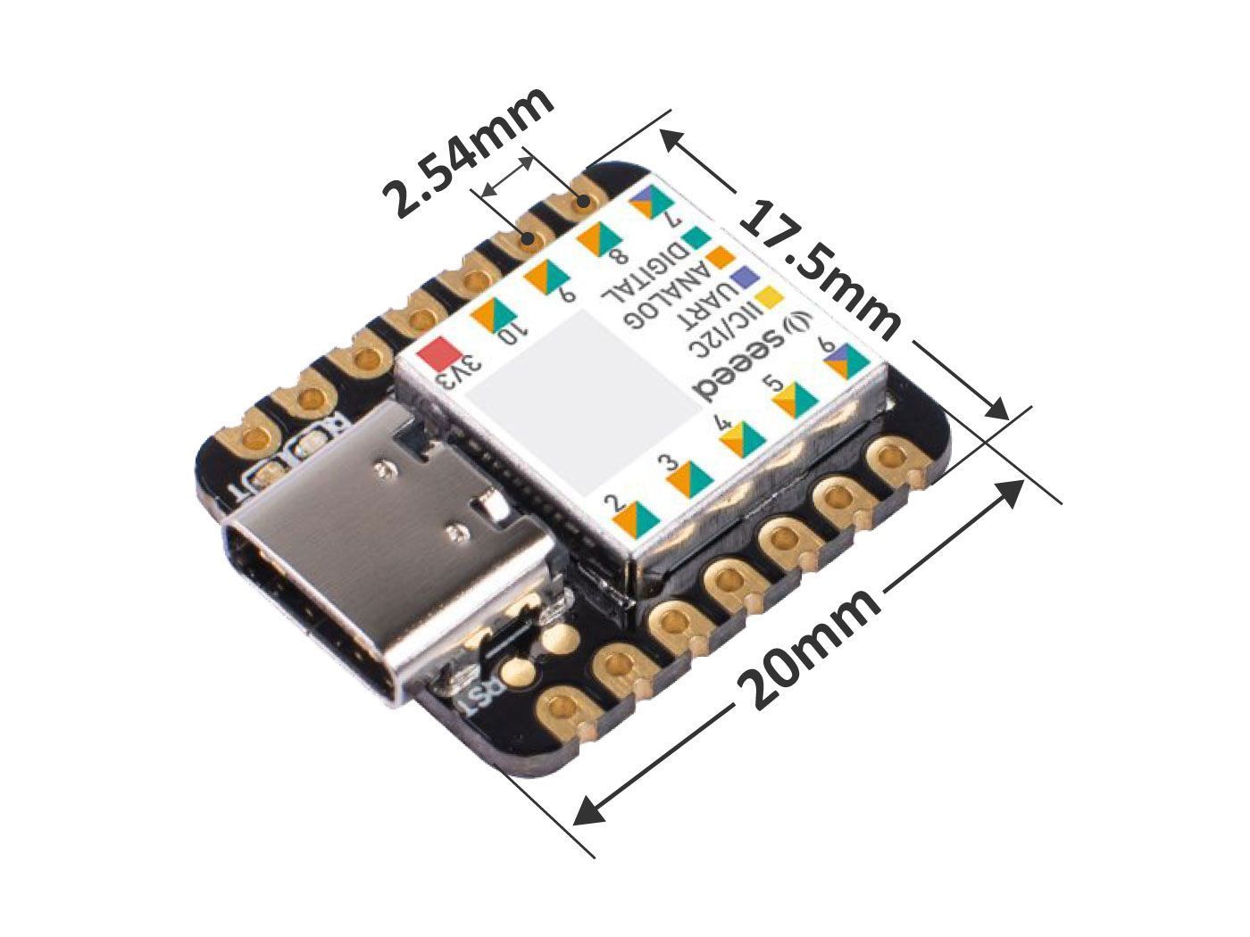 Seeeduino XIAO - Compact Arduino USB C Microcontroller with SAMD21 Cortex M0+