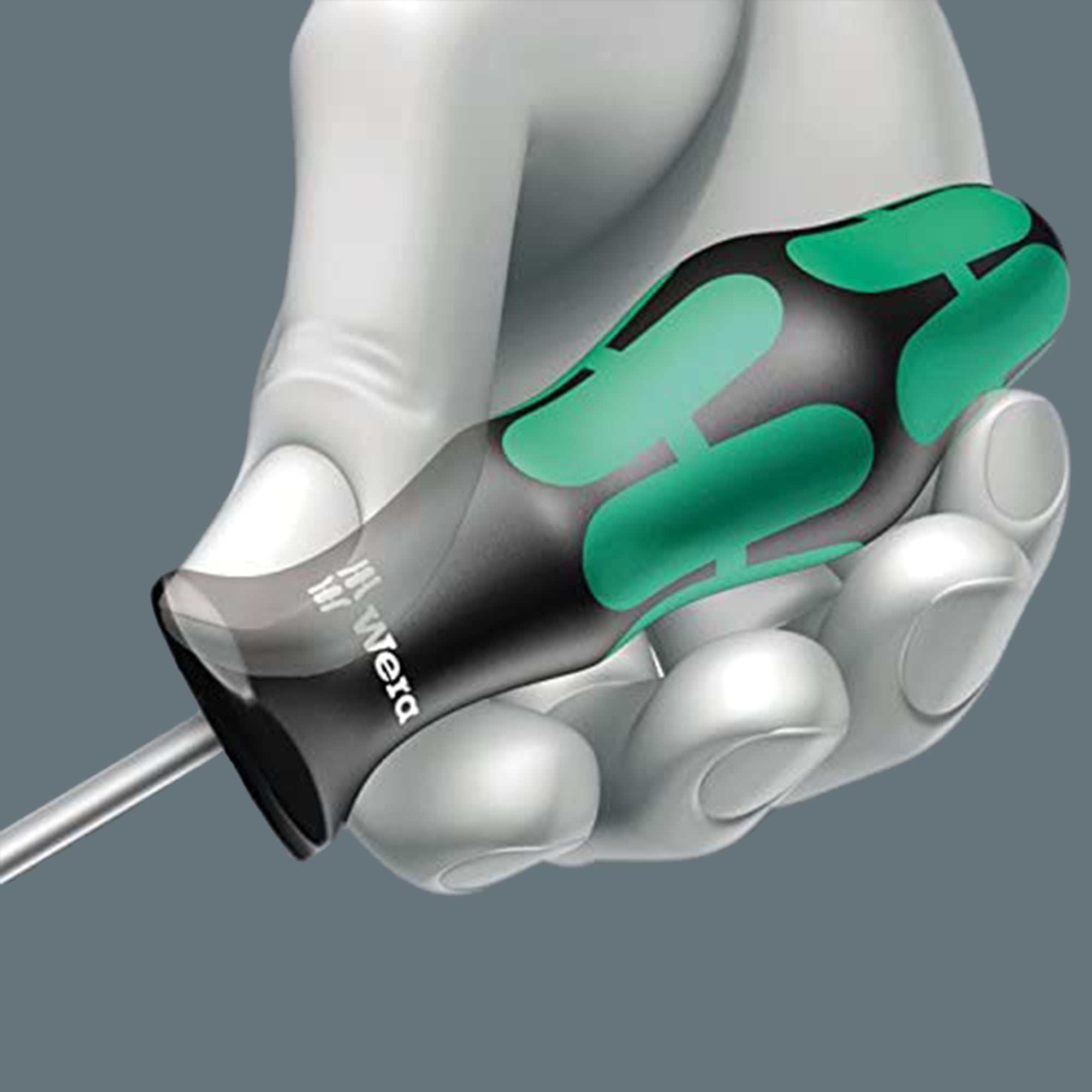 Wera 334 SK 1.2x7x125mm High - Torque Slotted Flat Head Screwdriver (Hex Bolster)