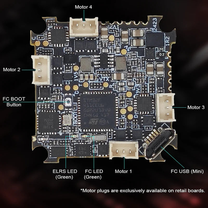 HDZero AIO5 F4 5A ELRS 2.4GHz Digital Video AIO for Tiny Whoops