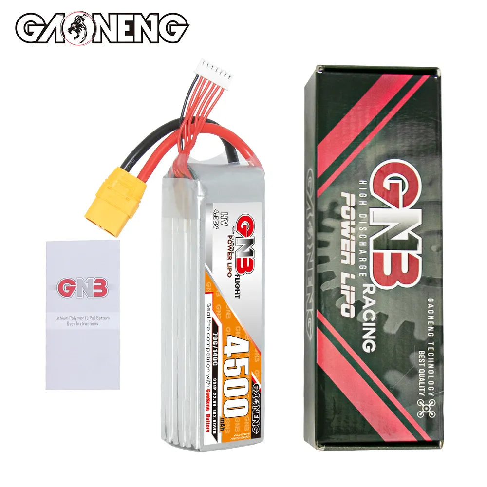 GAONENG GNB 6S 22.8V 4500mAh 70C LiHV LiPo Battery with XT90 Connector [DG]